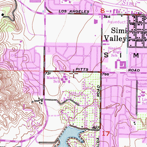 Topographic Map of Saint Francis of Assisi Episcopal Church, CA