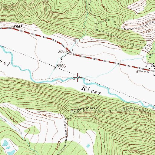 Topographic Map of Mill Creek, CO