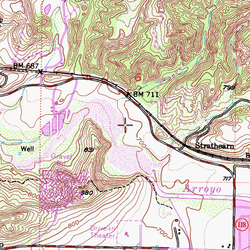 Topographic Map of Tierra Regada Youth Camp, CA