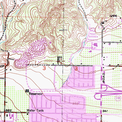 Topographic Map of Atherwood Park, CA