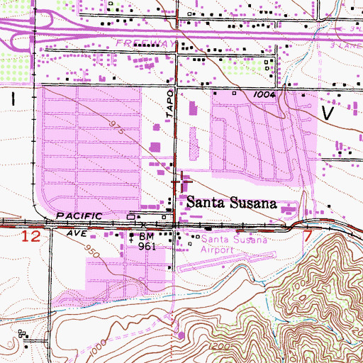 Topographic Map of Callahan Field, CA