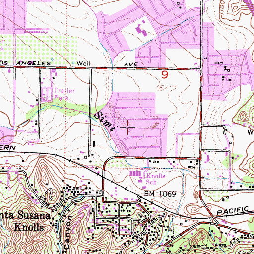 Topographic Map of Corriganville, CA
