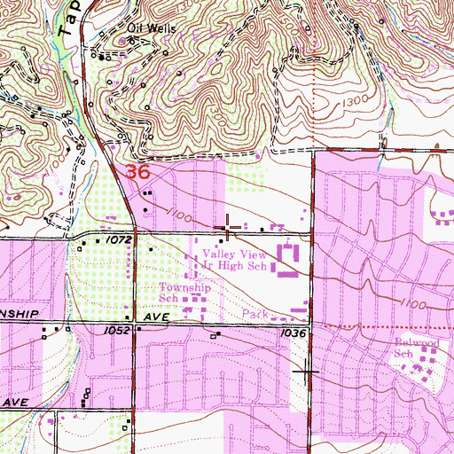 Topographic Map of First Christian Church of Simi Valley, CA