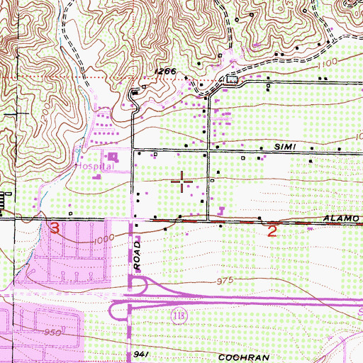 Topographic Map of Grace Brethren Preparatory School, CA