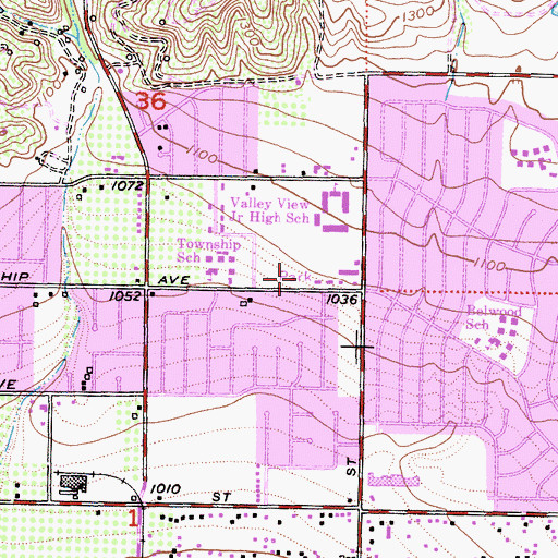 Topographic Map of Houghton Schreiber Park, CA