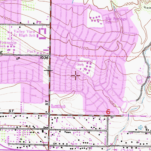Topographic Map of Jehoshaphat Missionary Baptist Church, CA