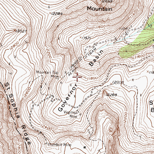 Topographic Map of Governor Basin, CO