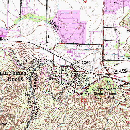 Topographic Map of New Apostolic Church, CA