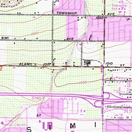 Topographic Map of Reorganized Church of Jesus Christ of Latter Day Saints, CA