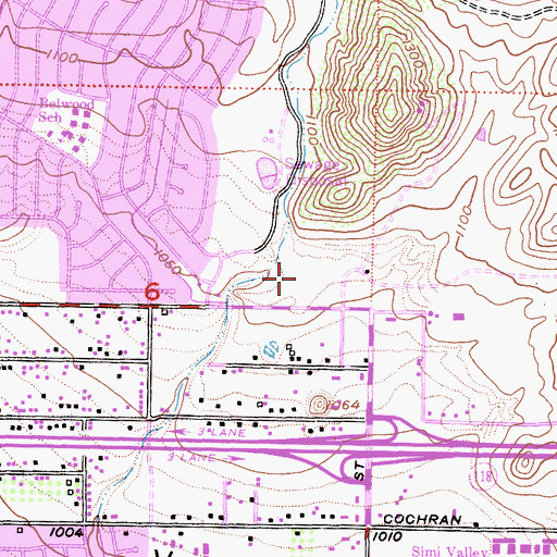 Topographic Map of Simi Hills Neighborhood Park, CA