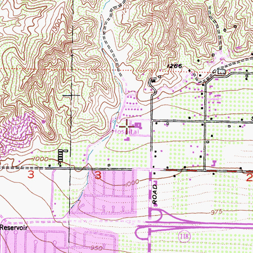 Topographic Map of Simi Valley Adventist Hospital Medical Library, CA