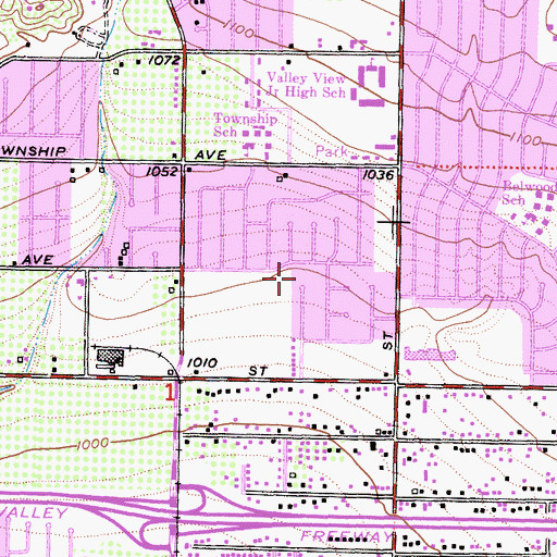 Topographic Map of Simi Valley Library, CA
