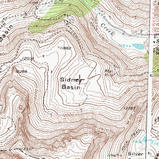 Topographic Map of Sidney Basin, CO