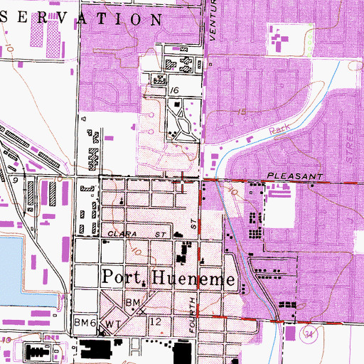 Topographic Map of B and D Shopping Center, CA