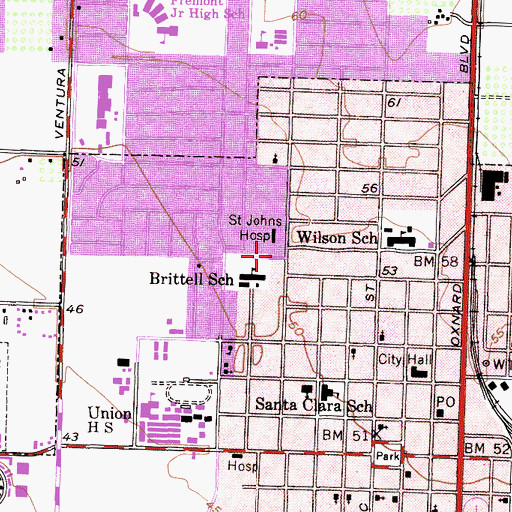Topographic Map of Brittell Park, CA