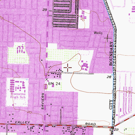 Topographic Map of Johnson Creek Park, CA