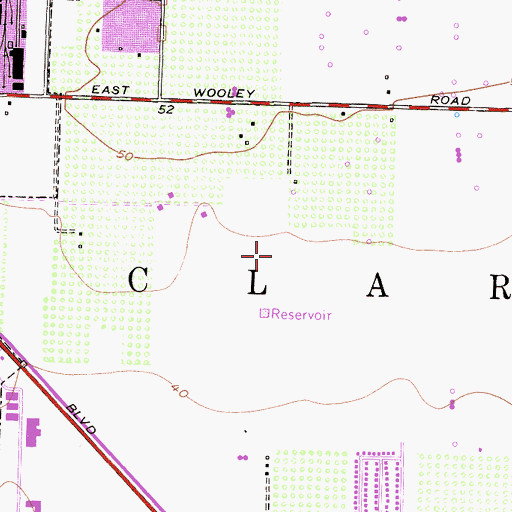 Topographic Map of Lemonwood Park, CA