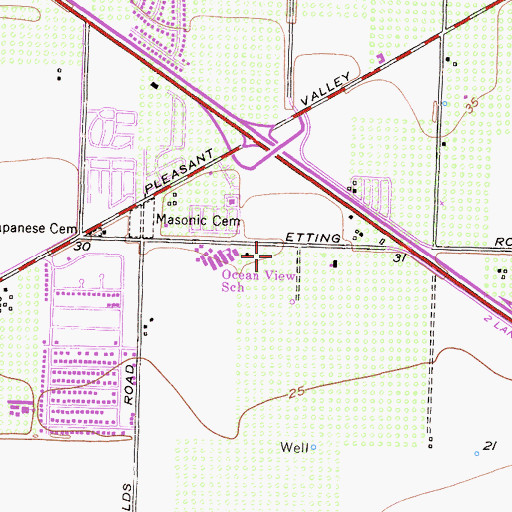 Topographic Map of Mar Vista Elementary School, CA