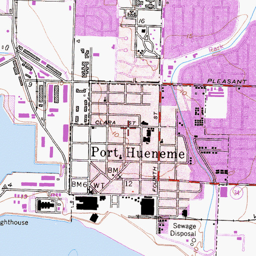 Topographic Map of Anacapa Hospital, CA
