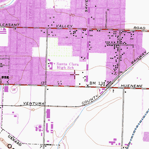 Topographic Map of Southwinds Park, CA