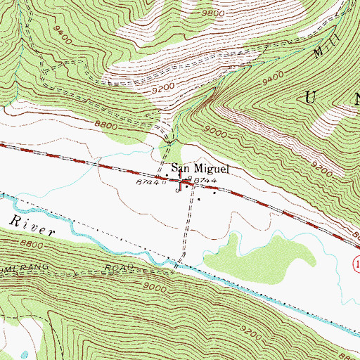 Topographic Map of San Miguel, CO