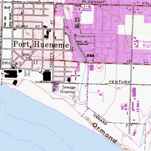 Topographic Map of Walter B Moranda Park, CA
