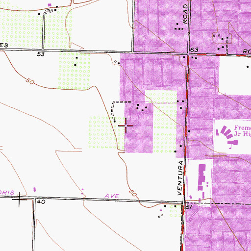 Topographic Map of Cabrillo Park, CA