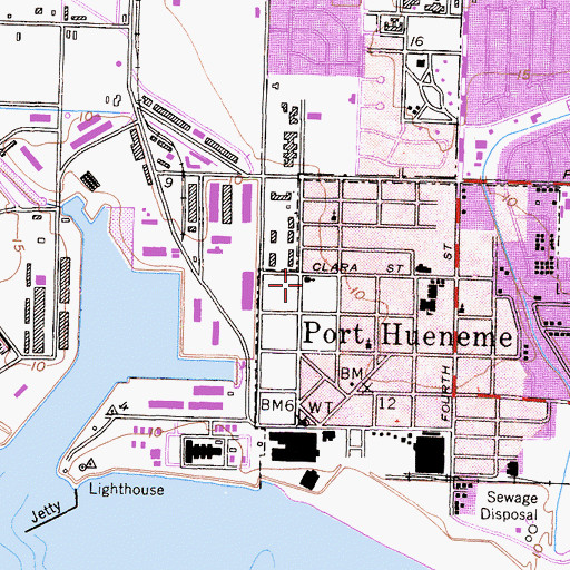Topographic Map of Evangelical Baptist Church, CA