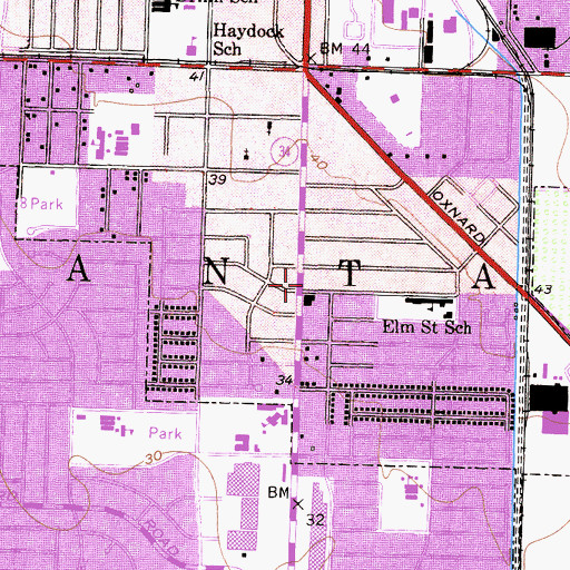 Topographic Map of Iglesia del Nazareno, CA