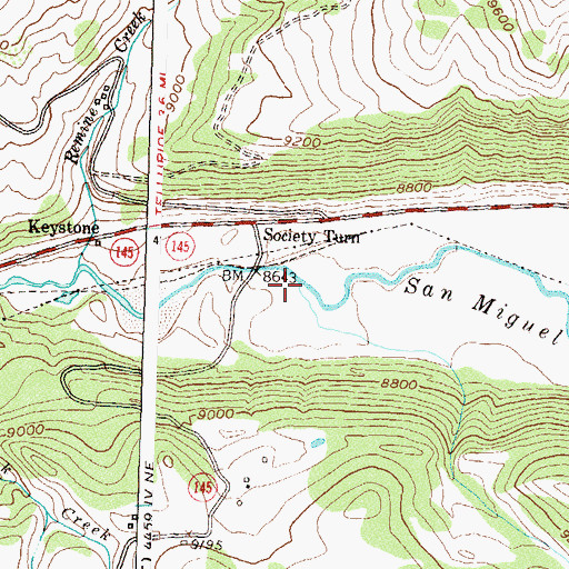 Topographic Map of Prospect Creek, CO