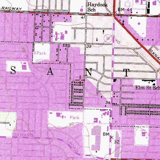 Topographic Map of Korean United Methodist Church, CA