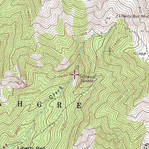 Topographic Map of Stillwell Tunnel, CO