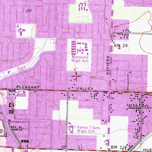 Topographic Map of Saint Augustine Priory, CA