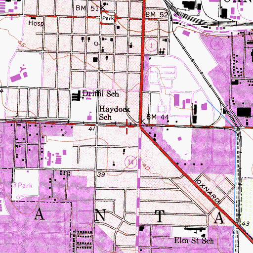 Topographic Map of Saint Herman Greek Orthodox Church, CA