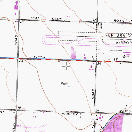 Topographic Map of Seaview Park, CA