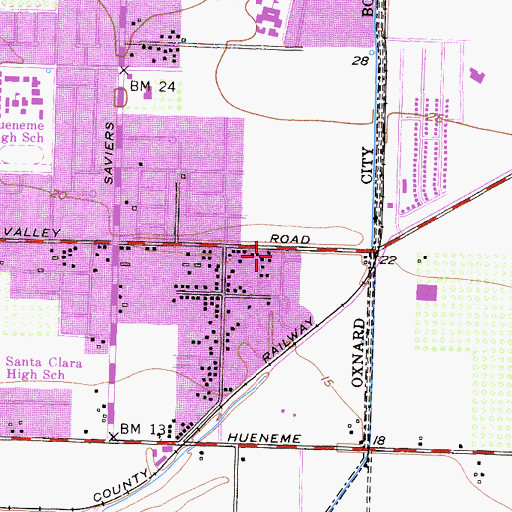 Topographic Map of United Pentecostal Church, CA