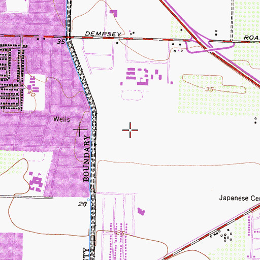 Topographic Map of College Estates Park, CA