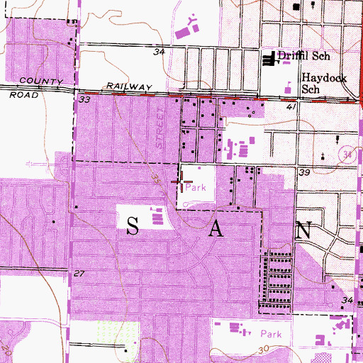 Topographic Map of Durley Park, CA