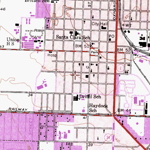 Topographic Map of Faith Community Church, CA