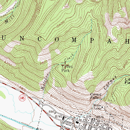Topographic Map of Epees Park, CO