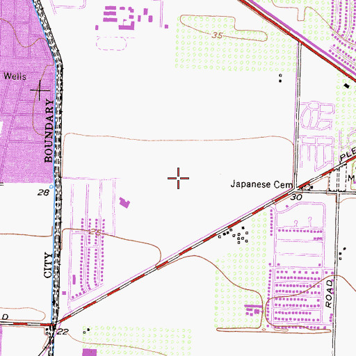 Topographic Map of Fred Williams Elementary School, CA