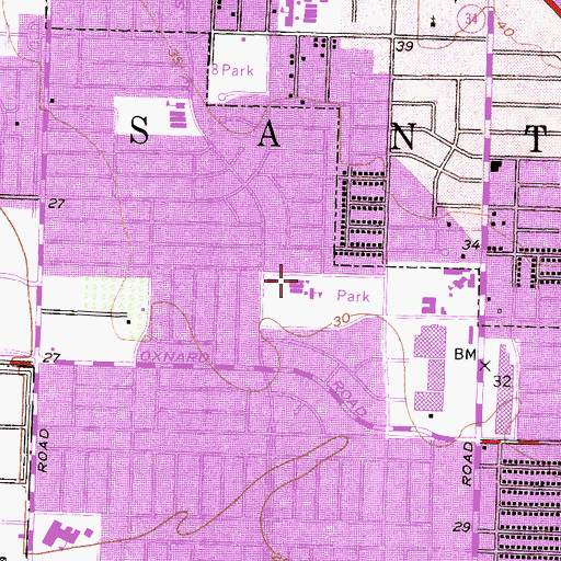 Topographic Map of Kamala Elementary School, CA