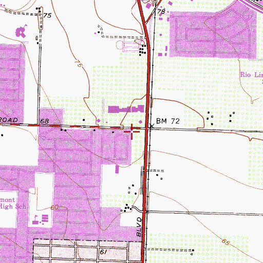 Topographic Map of Mission of Angelica Elim, CA