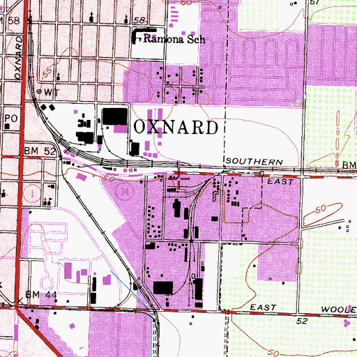 Topographic Map of New Progressive Missionary Church, CA