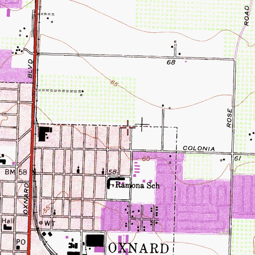 Topographic Map of Our Lady of Guadalupe Church, CA