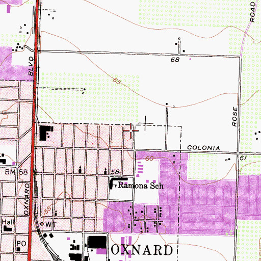 Topographic Map of Our Lady of Guadalupe School, CA