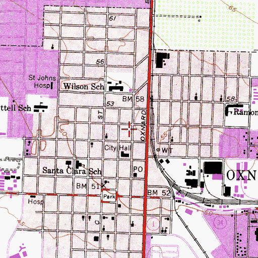 Topographic Map of Religious Science Church of Christ, CA