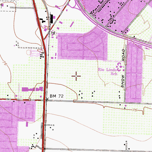 Topographic Map of Rio Lindo Park, CA