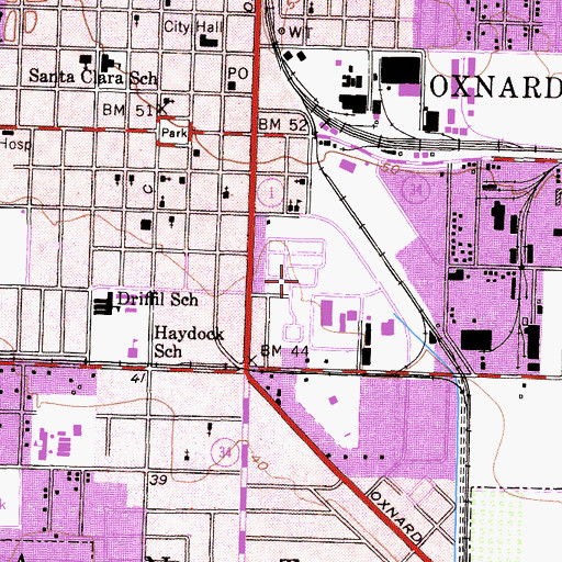 Topographic Map of Royal Palms Mobile Home Park, CA