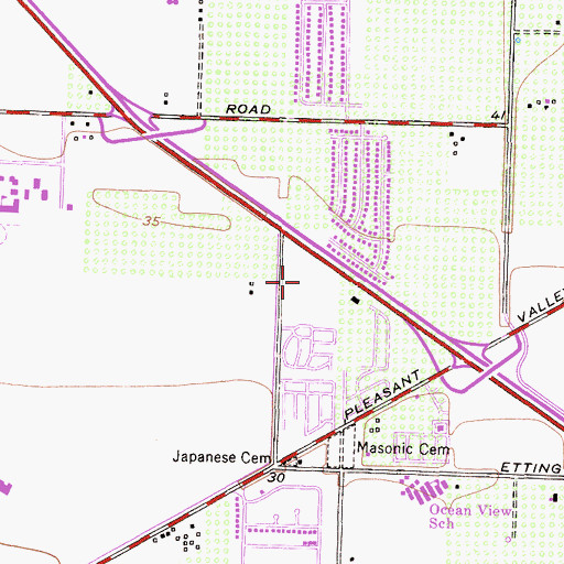 Topographic Map of Silver K Golf Course (historical), CA